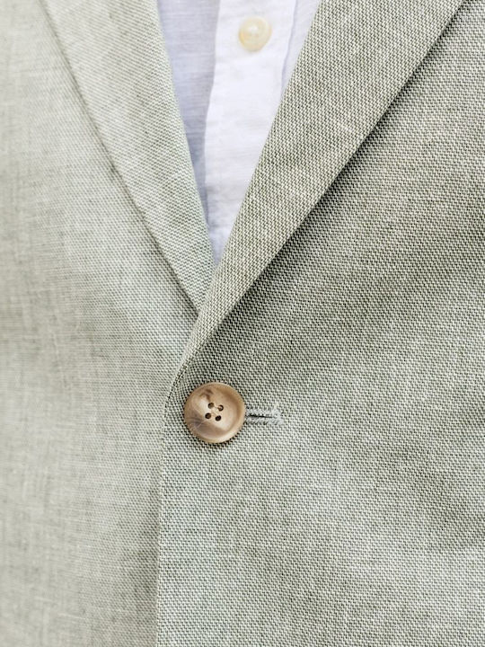 Summer Men’s Suit Jacket With Slim Fit Green