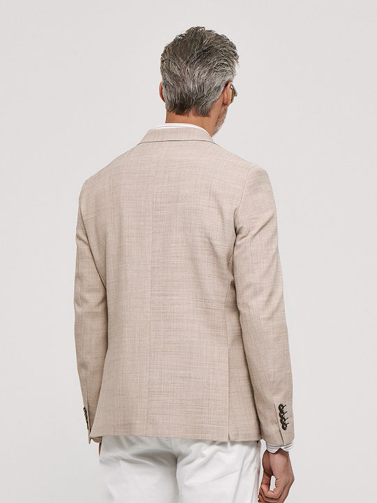 Men’s Suit Jacket with Slim Fit Brown