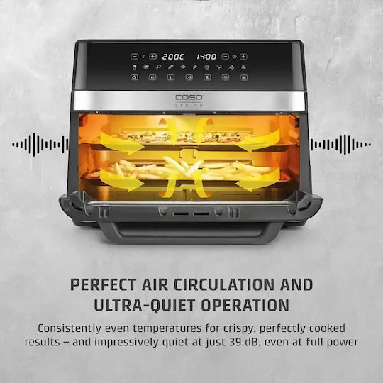 Caso Air Fryer cu Wi-Fi și Dublu Coș Detașabil 14l Negru