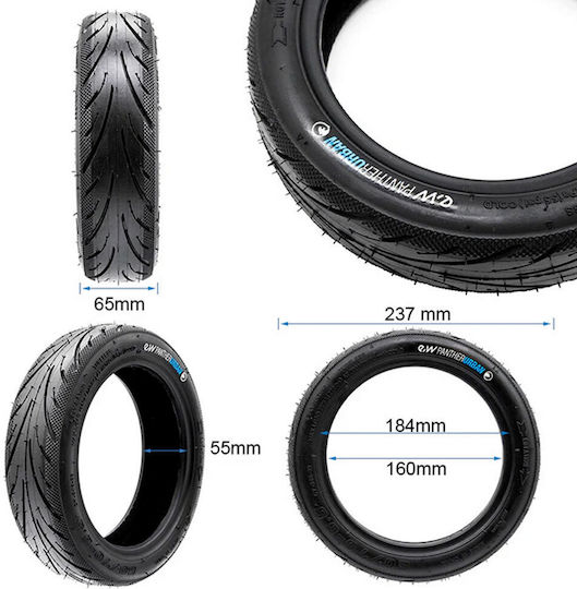 Ewheels Pantherurban Elektroroller Tubeless 60/70-6.5 Schwarz