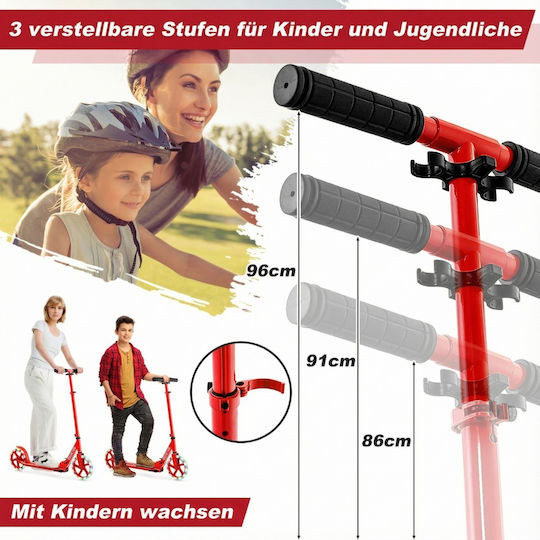 Costway Kids Scooter Foldable 2-Wheel Red