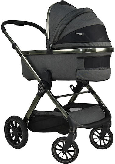 Bebe Stars Onyx Reversible 2 in 1 Baby Stroller Suitable for Newborn Lava Grey