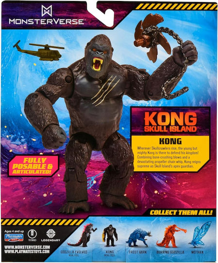 Godzilla X King Kong – Figurină Kong 15 Cm Skull Island + Accesorii