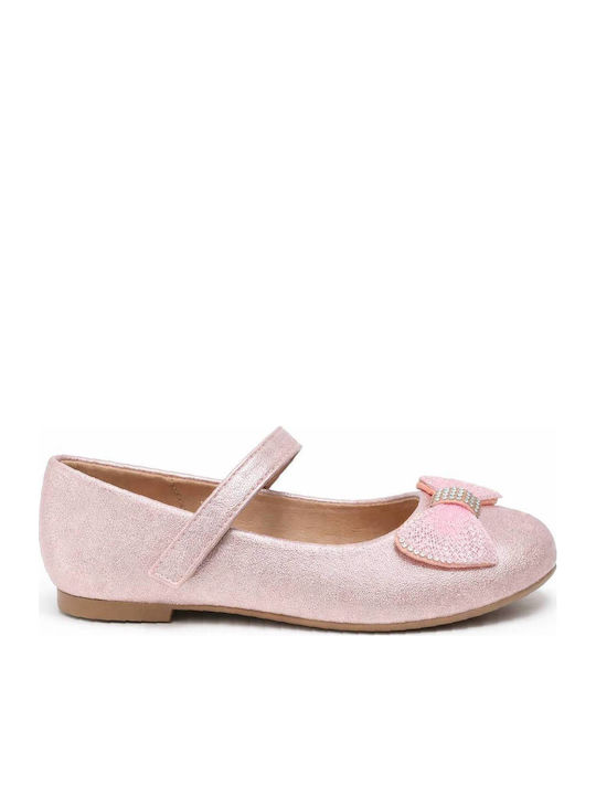 Kids Pumps & Ballerinas Anatomic With Hoop & Loop Closure Leather Pink