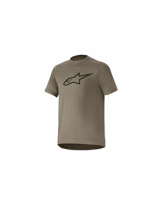 Alpinestars Мъжка Къс Ръкав Блуза Планинско Колоездене Кафява