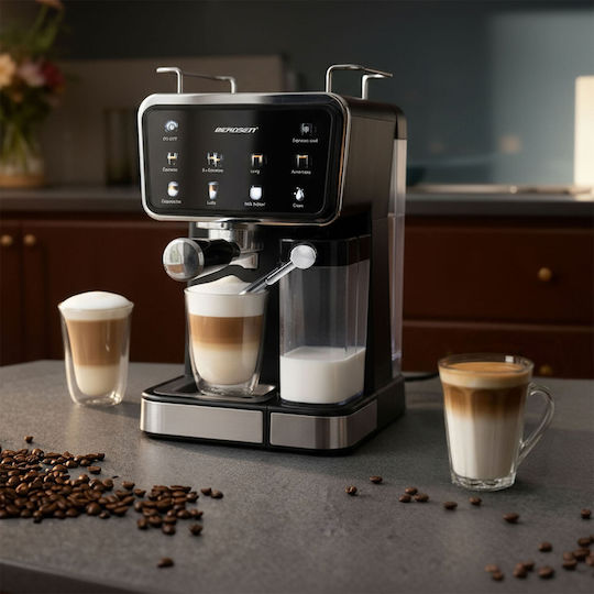 Berdsen Automatische Eingebaute Espressomaschine 1350W Druck 20bar Für Cappuccino Schwarze BD-773