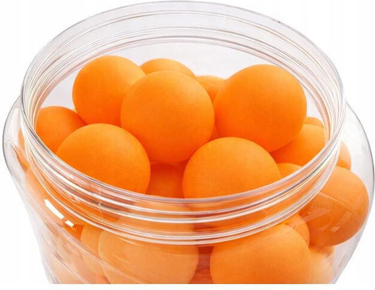 Set Ping Pong Balls 60 Pieces Orange Storage Case Aria Trade