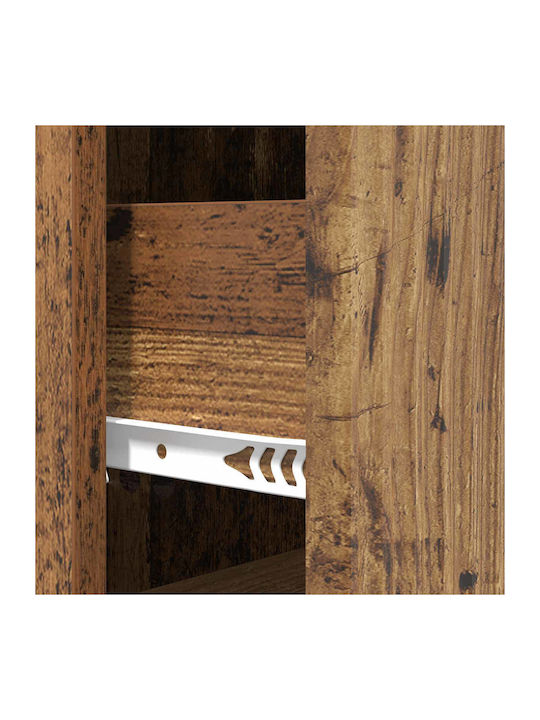 Wooden Storage Drawers with 3 Drawers L33xW34.5xH87cm