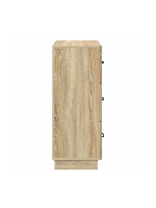 Comodă Dormitor Din Lemn Cu 3 Sertare 66x34.5x87cm
