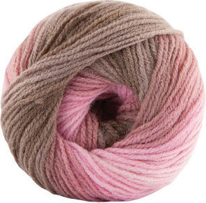 Kamgarn Papatya Batik Strickgarn Col554-25 Sanftes Braun-Rosa Mehrfarbig Acrilyc 100g 360m