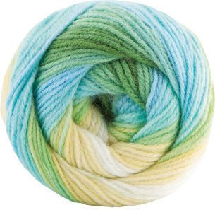 Kamgarn Papatya Batik Strickgarn Col554-17 Blau-Grün-Gelb Multicolor Acrilyc 100g 360m