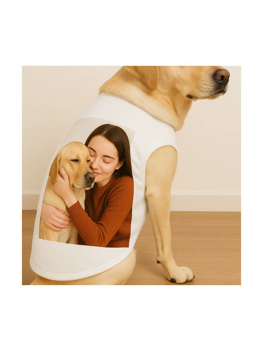 Woof Up Dog Shirt White L