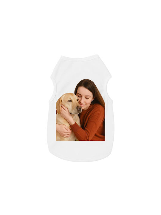 Woof Up Dog Shirt White L