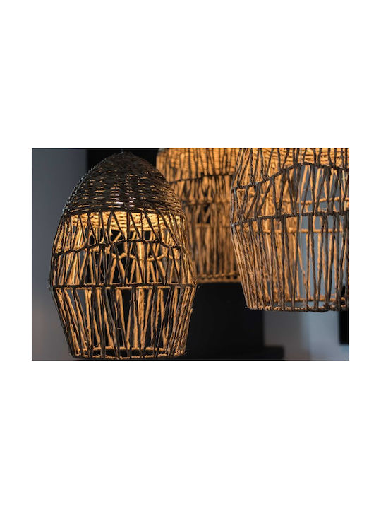 Straw Deckenleuchte mit Lampenbirnensockel E27 52x52cm
