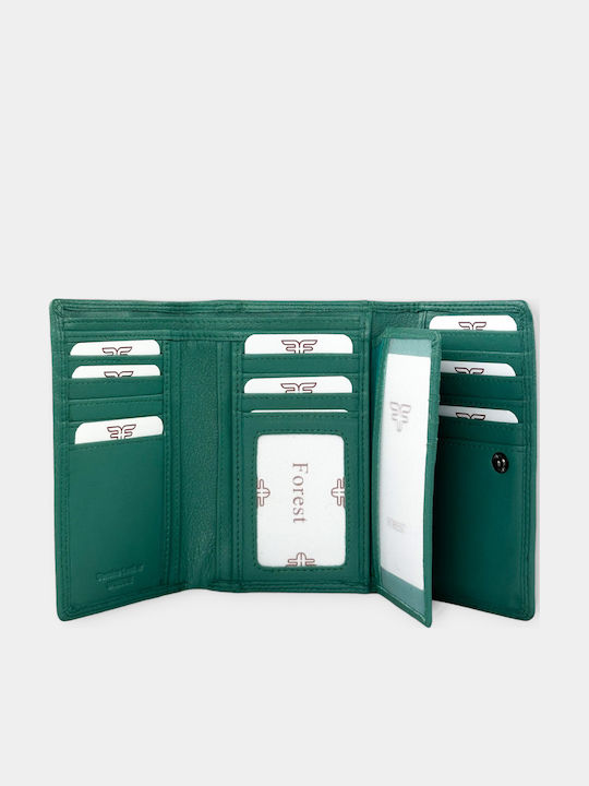 Large Leather Women's Wallet with RFID Green