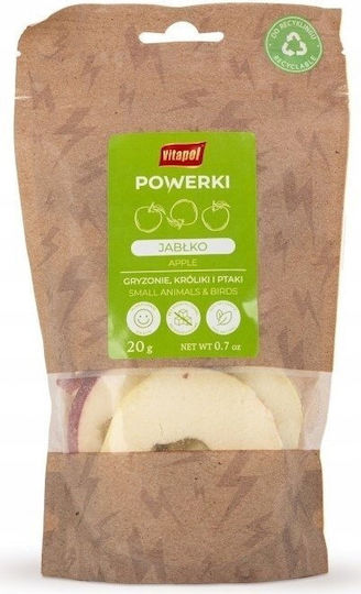 Vitapol Powerki Măr Liofilizat Hrană Pentru Rozătoare Iepuri Păsări Exotice 20g