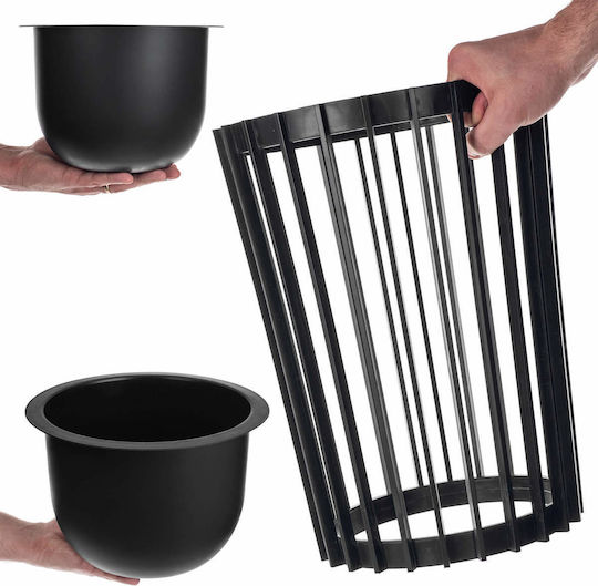 Standing Flower Stand Loft Double-sided Black 39.5 Cm + 2x Insert