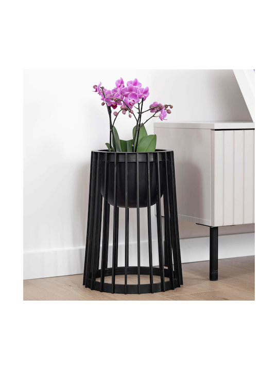 Standing Flower Stand Loft Double-sided Black 39.5 Cm + 2x Insert