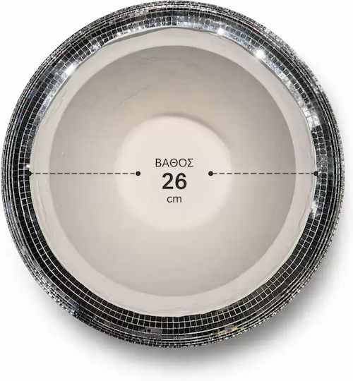 Διακοσμητικό Κασπω Γλάστρα Mirror 55cm Luxury Premium Disco Style Διακοσμητικό Κασπω Γλάστρα Mirror 55cm Luxury Premium Disco Style