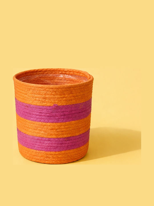 Plant Pot Orange Pink Stripes 18cm 18x18x18cm Monochrome Kaeming