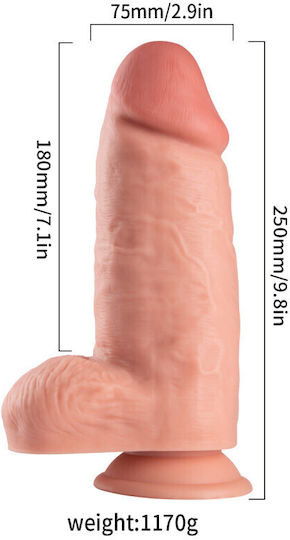 Ophelia's Dream Realistisches Dildo mit Hoden und Saugnapf Flesh