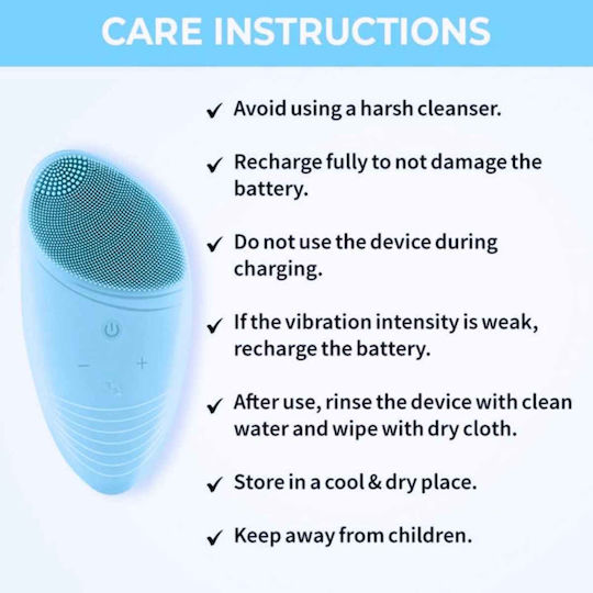 Uncle George Face Cleansing Brush 15.02.04-0002-LBLUE