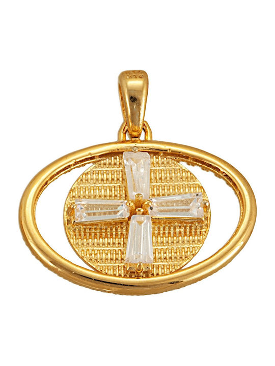 Senzio Belibasakis Charm Talisman Konstantin mit Steinen aus 9K Gold mit Zirkon