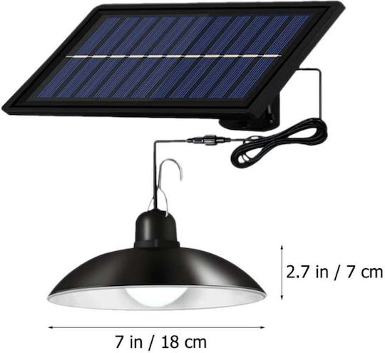 Waterproof Set of 2 Hanging Solar Lights 1.8W Warm White with Photocell and Remote Control