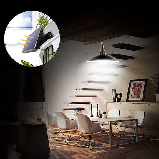 Waterproof Set of 2 Hanging Solar Lights 1.8W Warm White with Photocell and Remote Control