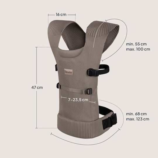 Lionelo Μάρσιπος Πλάτης Μπεζ με Μέγιστο Βάρος 15kg