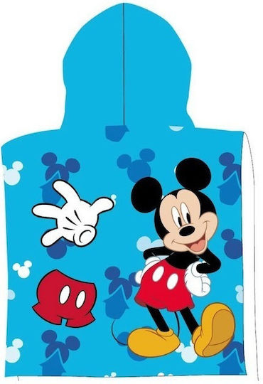 Disney Mickey Play Splash Beach Towel Poncho 50×100 Cm Fast Dry Light Blue