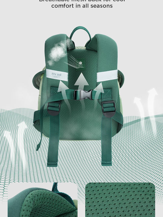 zoy zoii Kinder Tasche Rucksack Grüne 24,5x21,5x12cm