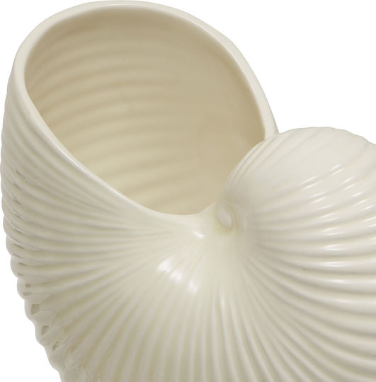 Decorative Ceramic Vase Oceania White 18.5x14xH22cm