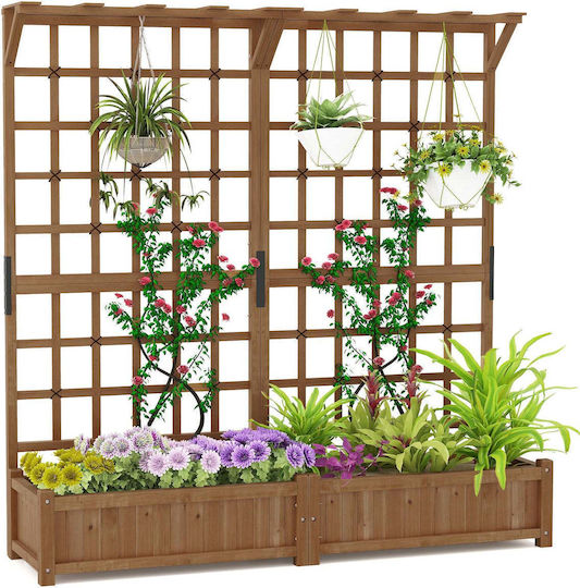 Costway Costway Holz Blumenkasten Braune 183x48x180cm