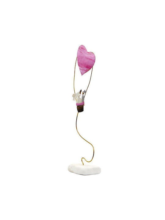 Epilekton-art 07-10 Χειροποιητο Επιτραπεζιο Διακοσμητικο Ορειχαλκο-γαμος Αεροστατο 10χ30
