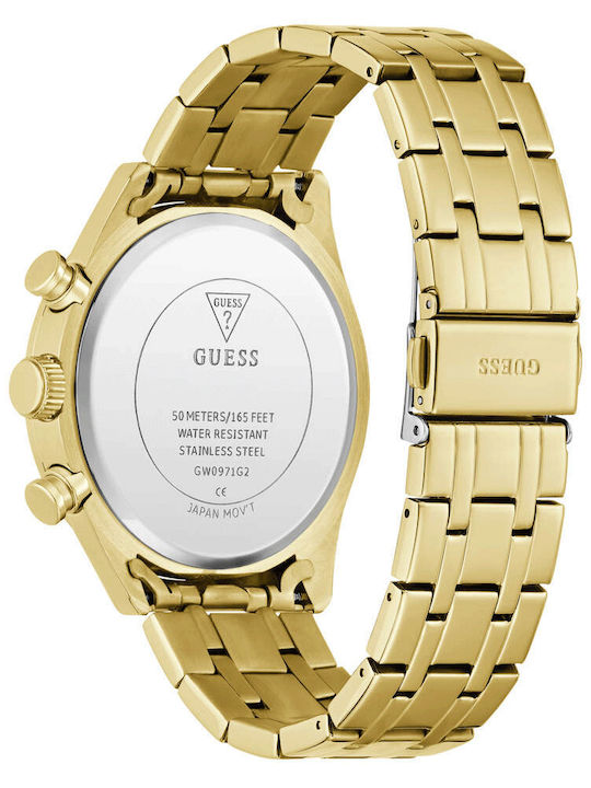 Guess Phoenix Men's Watch 44mm Battery with Stainless Steel Bracelet Gold