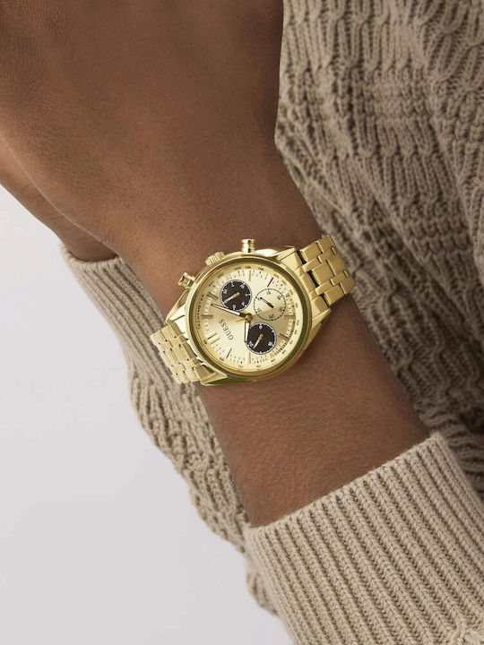 Guess Phoenix Men's Watch 44mm Battery with Stainless Steel Bracelet Gold