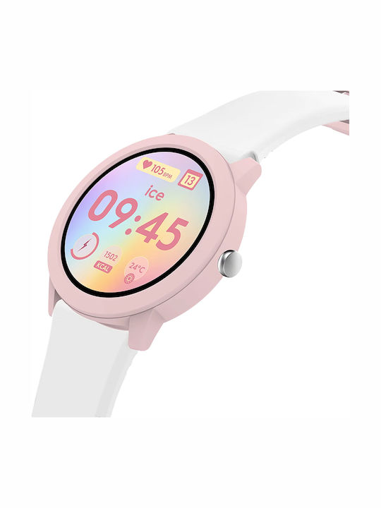 Ice Watch Ice Smart Junior Rd 3.0 Round Smartwatch Model Silicone Strap White Pink