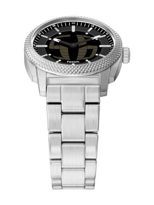 Fossil Männerruhr Batterie mit Grau Metall-Armband