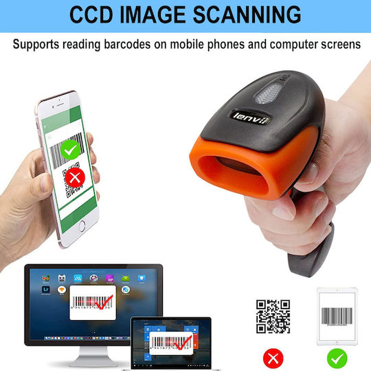 Handheld Scanner Wired With Readability 1D Barcodes
