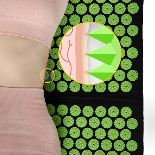 4FIZJO Acupressure Massage Mat for Body Black