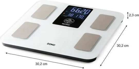 Domo Smart Ζυγαριά 180kg με Λιπομετρητή & Bluetooth Λευκή