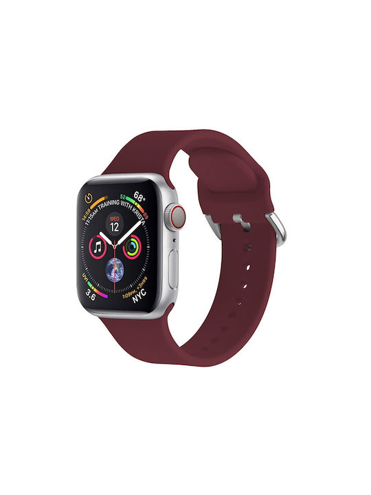 Silicone Strap Burgundy Apple Watch 7 42 44 45mm