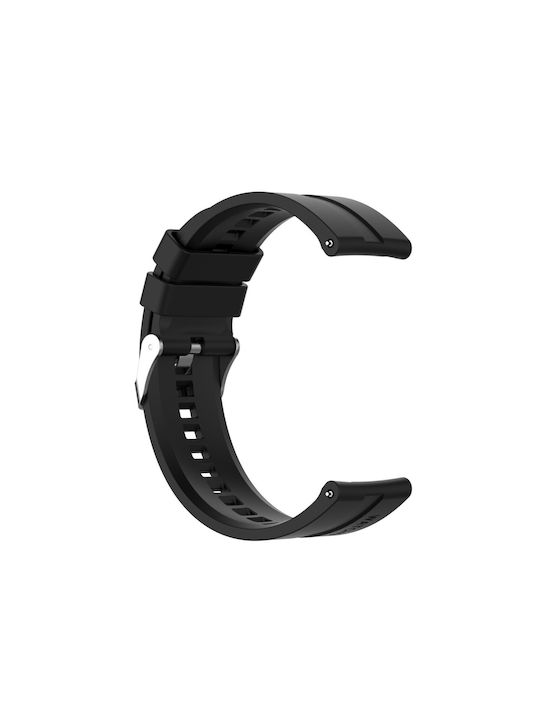 Curea Silicon Neagră (Galaxy Watch 46mm / Gear S3 Apple Watch 44/45/46mm/Ultra 49mm Huawei Watch GT/GT Pro 2/3/4/5 / Ultimate 46mm Honor GS Pro)