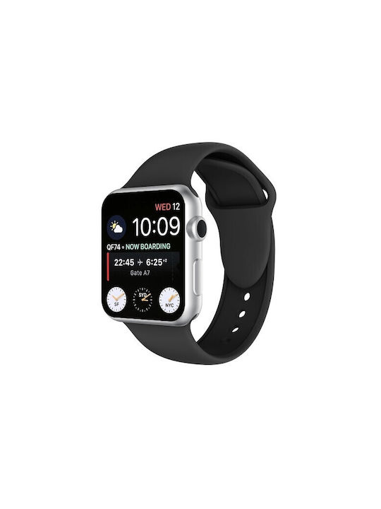 Λουράκι Σιλικόνης Μαύρο (Apple Watch 38/40/41/42mm)