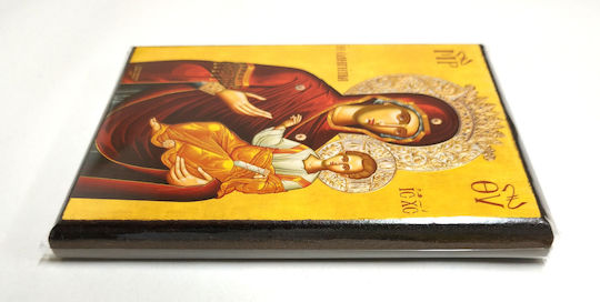 Holy Mary Christ Guide Crown Saint Icons Paper Category Frame Krn No 0 Dimension 10.0cm X 14.0cm Icon Wood Mdf S&k Byzantine Icons