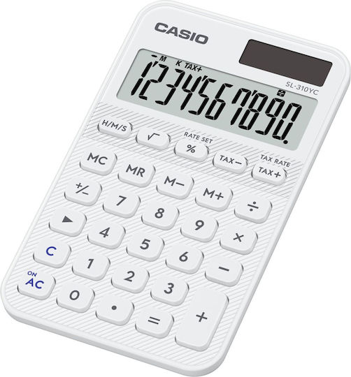 Casio Αριθμομηχανή Λογιστική 10 Ψηφίων σε Λευκό Χρώμα