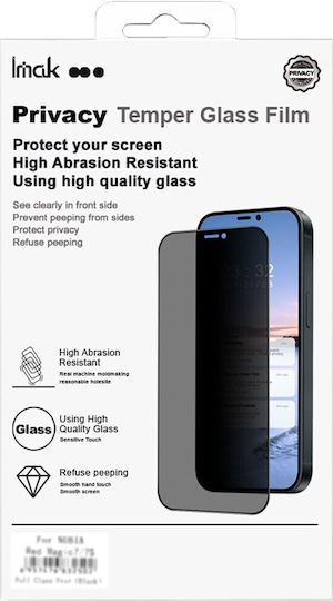 Imak Privacy Full Face Tempered Glass Negru (Poco X8 Pro)