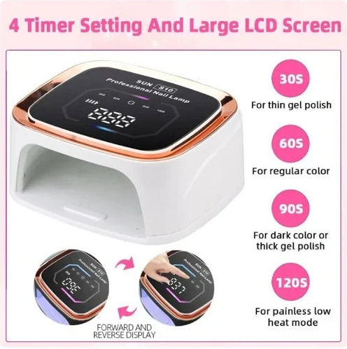 SUN ONE UV S10 Nail Polish Curing Lamp UV / LED 168W Pink