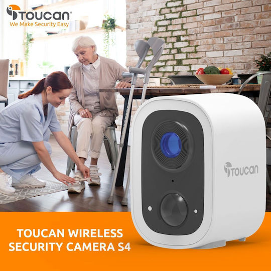 Toucan TWC400S-ML IP Surveillance Camera Wi-Fi Full HD+ 4MP Waterproof Battery with Two-Way Communication